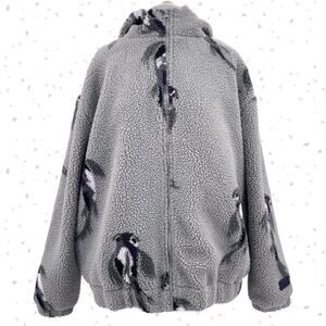 Taylor Swift Koi Fleece Hoodie Sherpa Jacket Speak Now Gray Purple TV Size XL